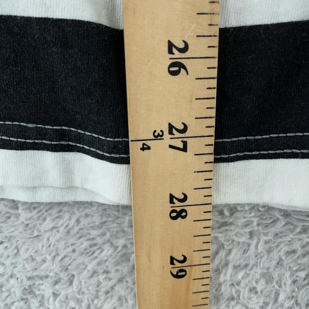 Vintage Garfield Striped Shirt XL Black White Cartoon Cat Jim Davis Tee USA 90s - Picture 8 of 9